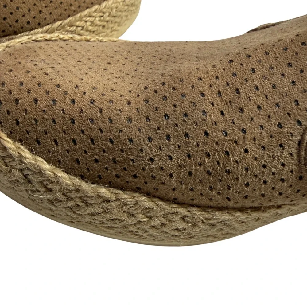 Esprit Nadeen Womens 8M Brown Perforated Espadrille Slip On‎ Sneakers